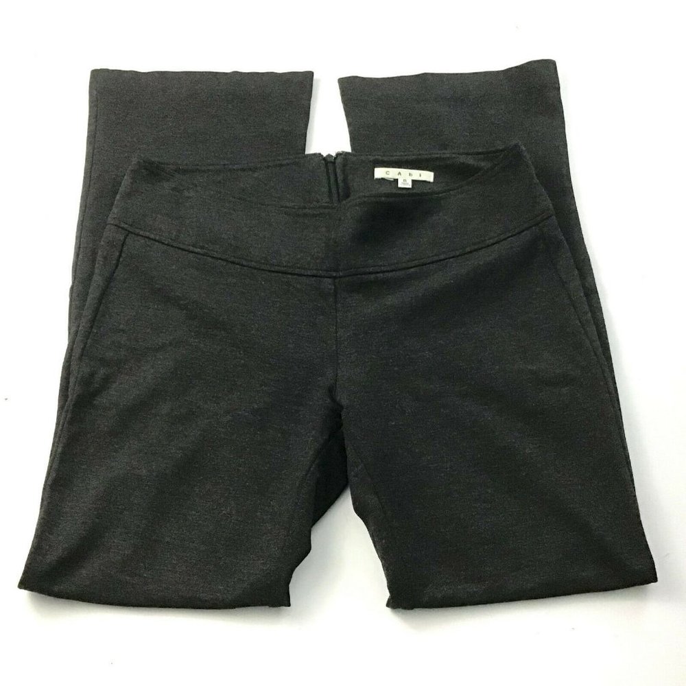 CAbi Pants Size 6 Gray Bootcut Back Side Zipper